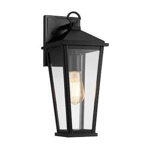 allen + roth Davidson 1-Light 14-in Matte Black; Outdoor Wall Light